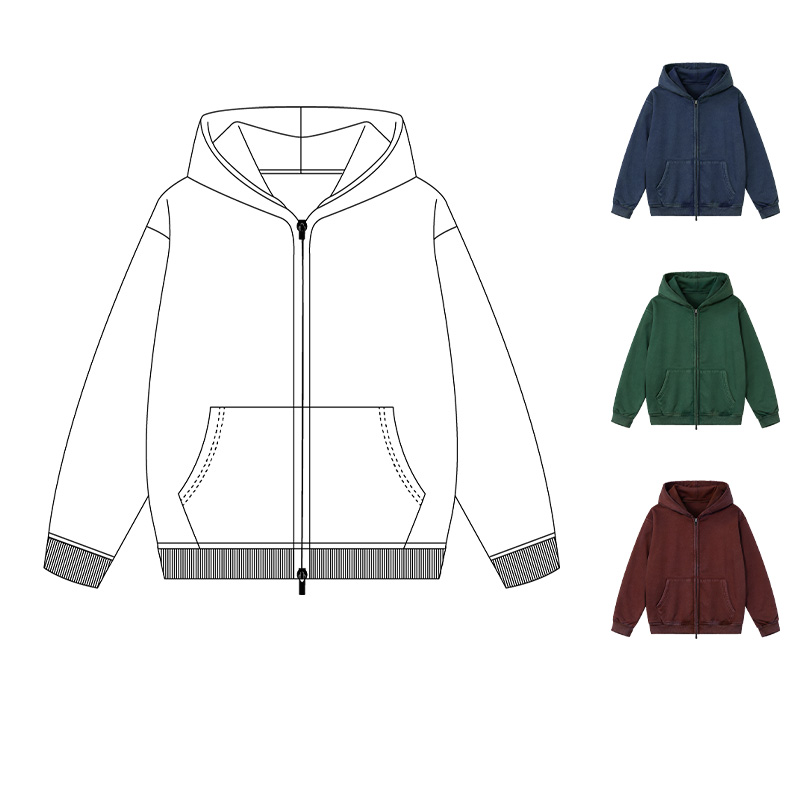 Reißverschluss-Hoodie